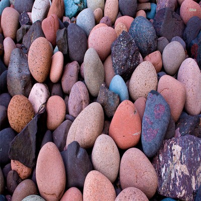 Pink pebbles with b/w texture