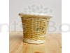 4.5 inch Basket Glossy White Shade Ceramic Pot